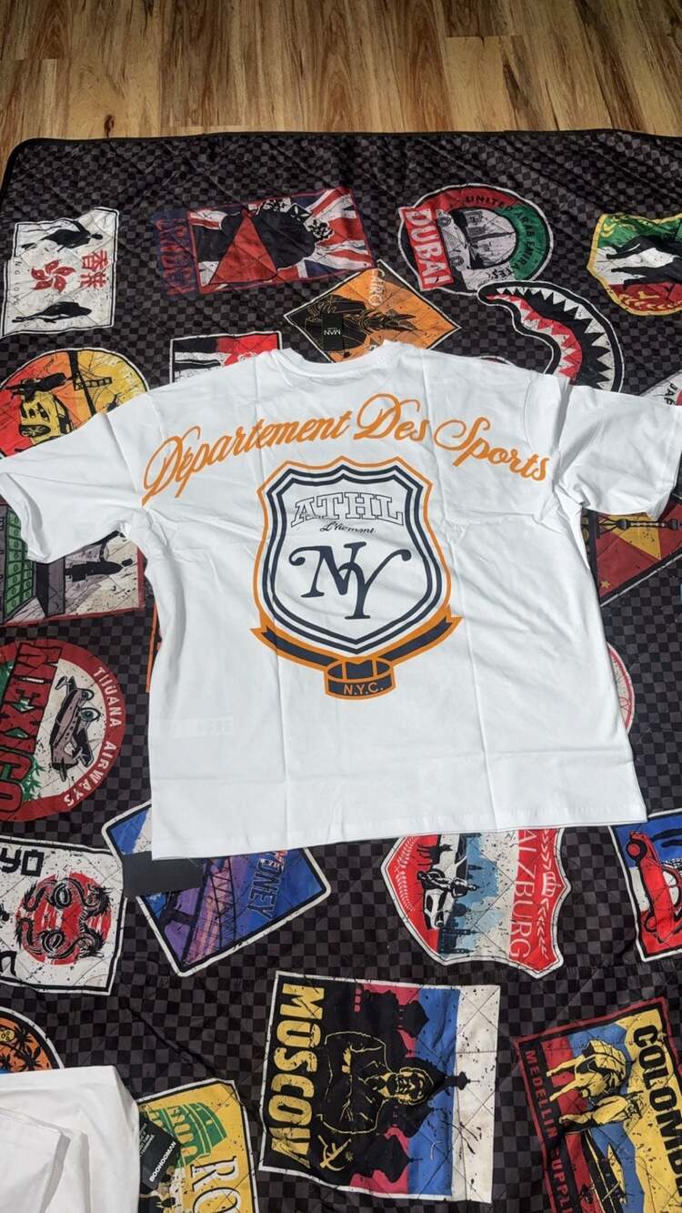 Script Crest Large Scale Print Oversized T-Shirt